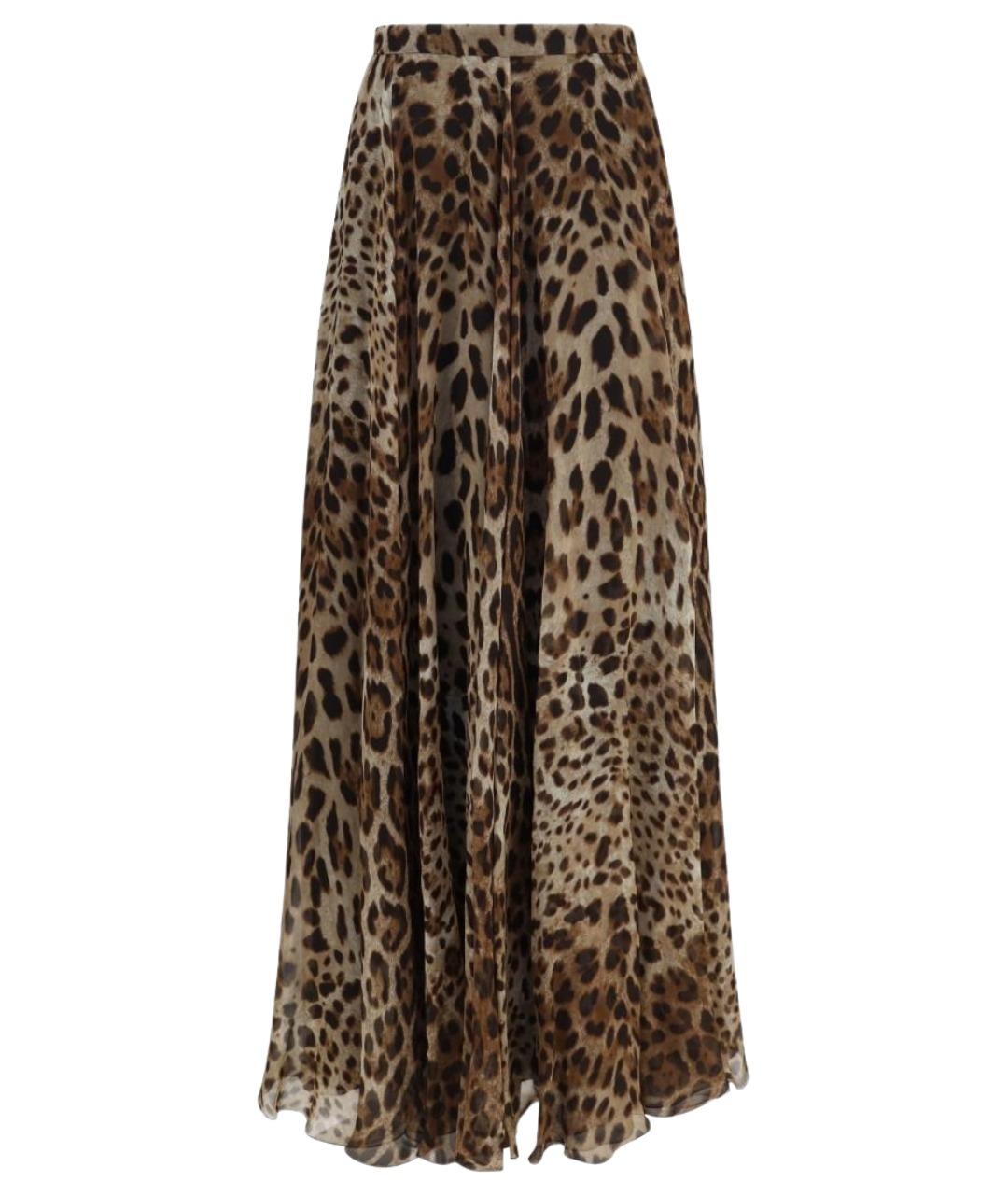 DOLCE&GABBANA Мульти шелковая юбка макси, фото 1