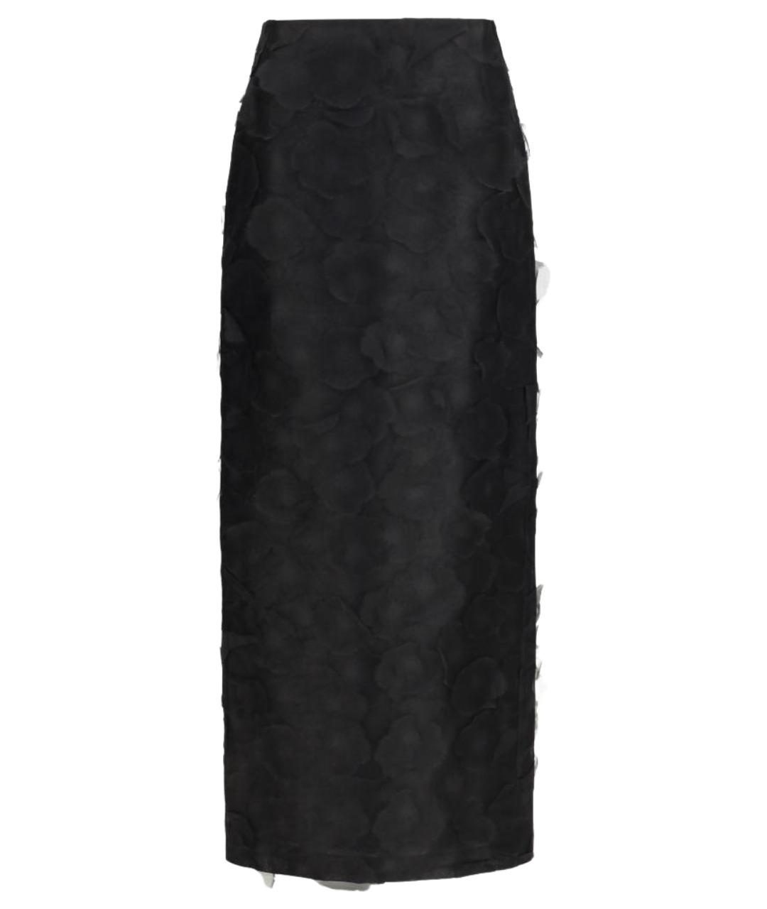 MAX MARA Черная шелковая юбка миди, фото 1