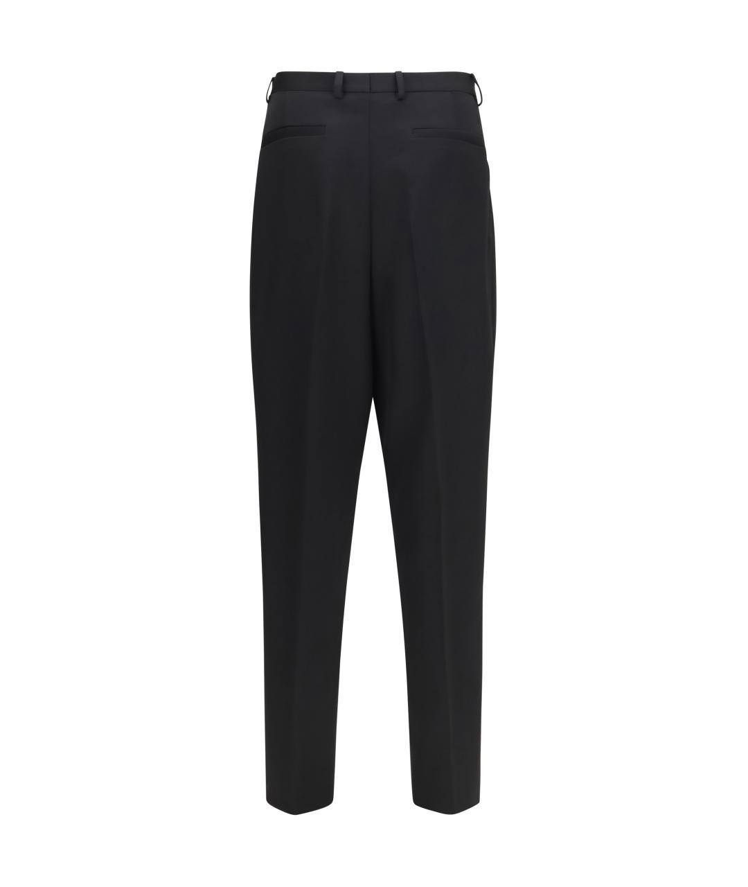 DOLCE&GABBANA Черные шерстяные повседневные брюки, фото 4
