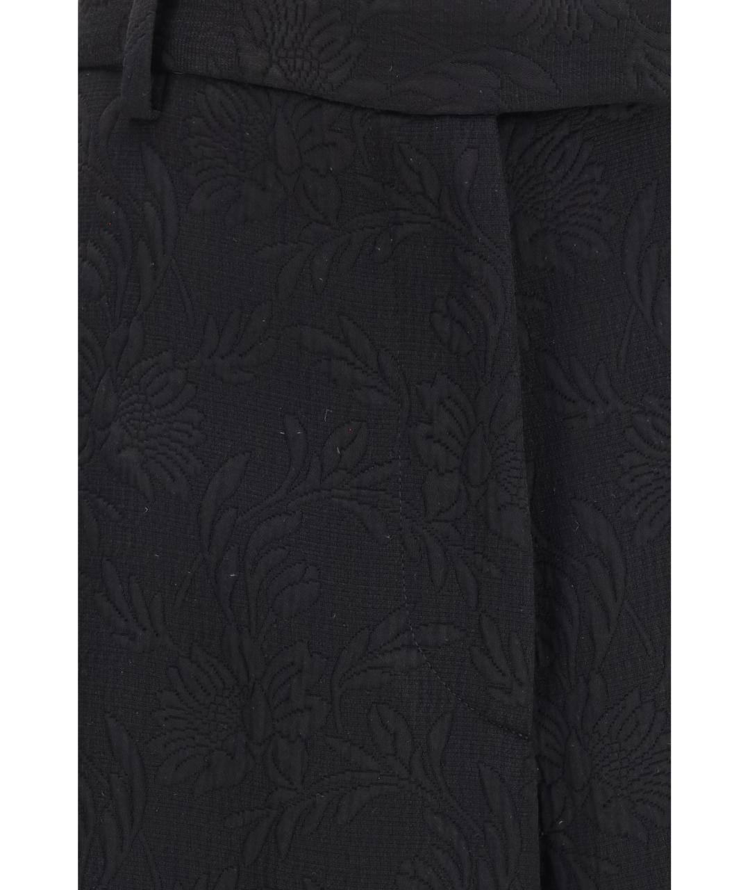 DRIES VAN NOTEN Черные хлопковые прямые брюки, фото 5