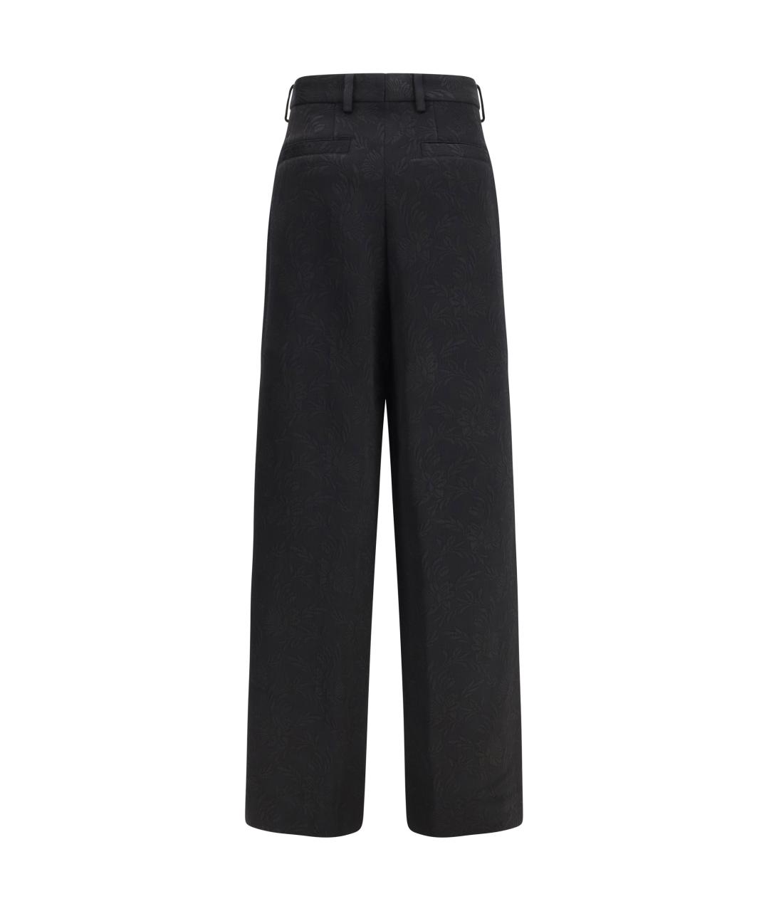 DRIES VAN NOTEN Черные хлопковые прямые брюки, фото 3