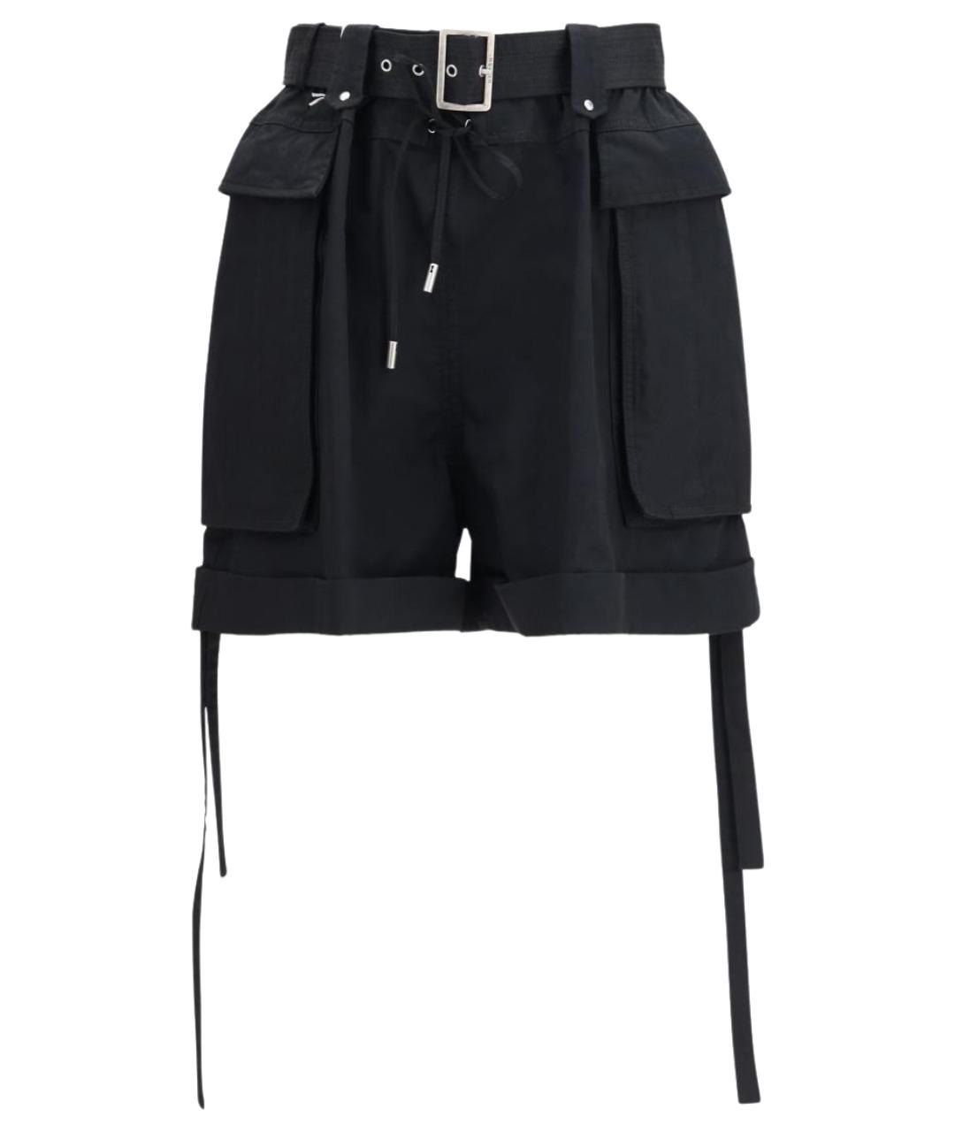 ALEXANDER MCQUEEN Черные хлопковые шорты, фото 1