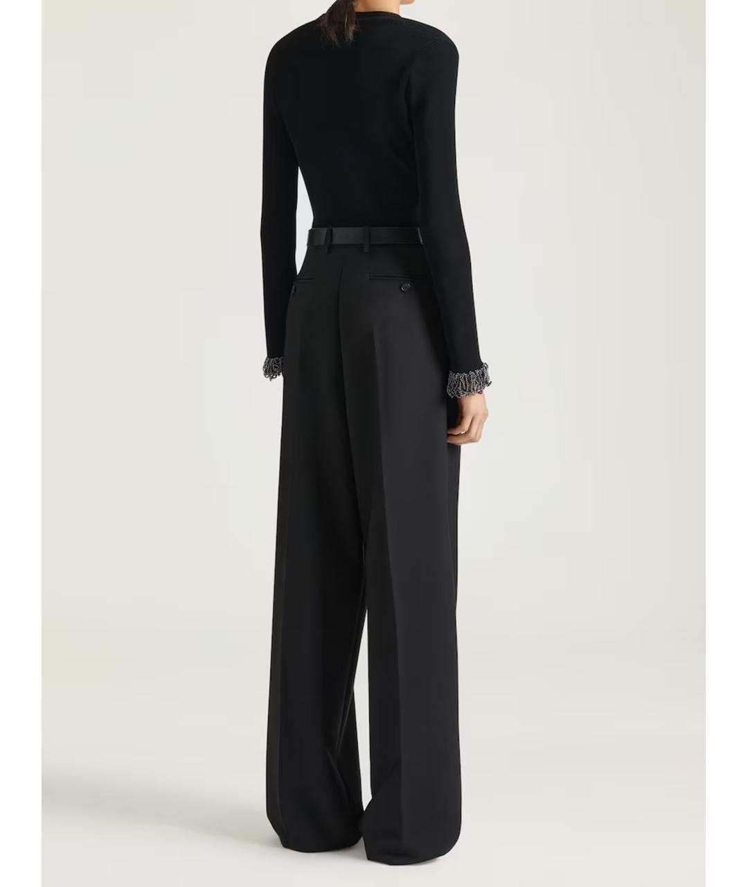GIVENCHY Черные шерстяные прямые брюки, фото 3
