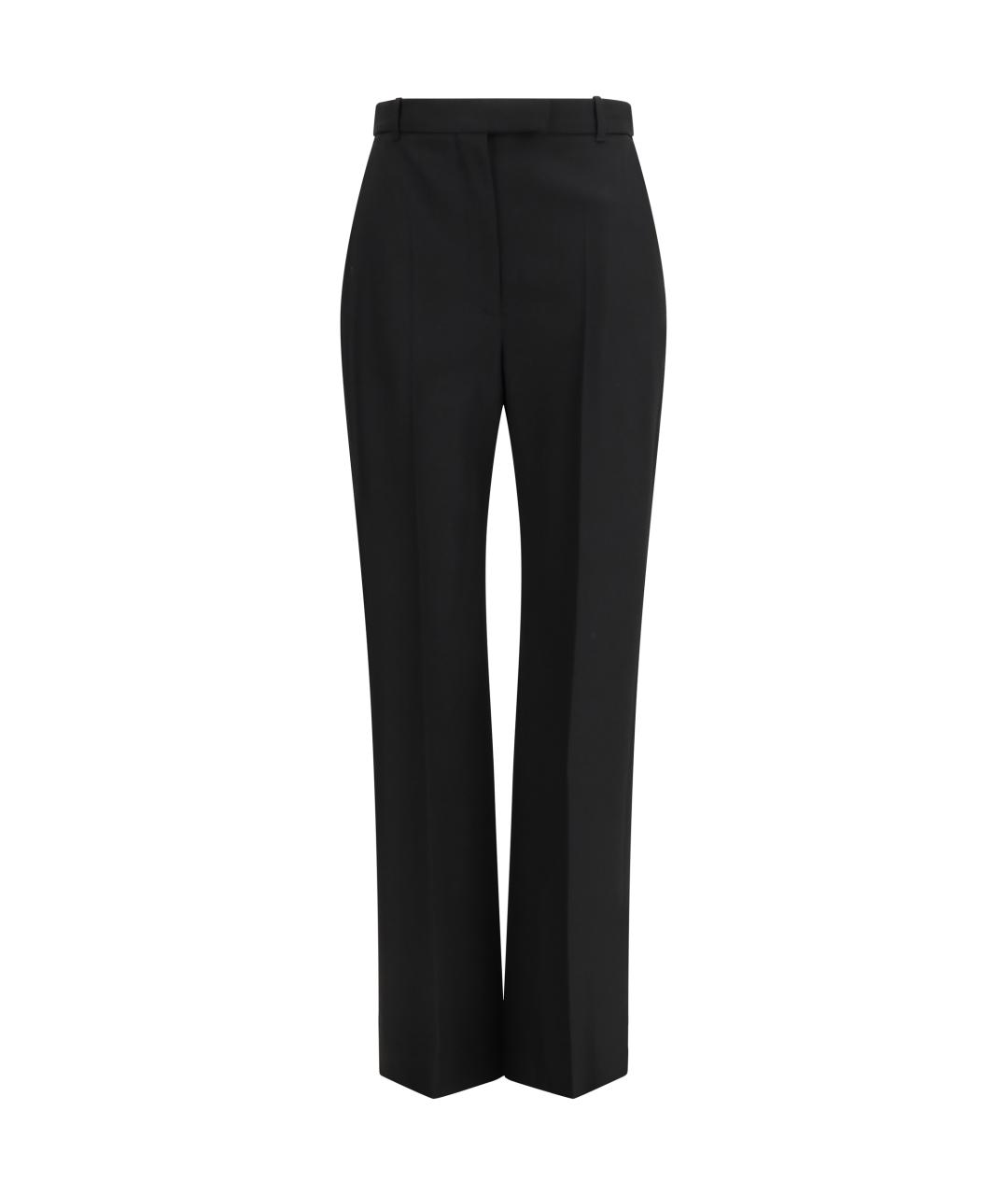 ALEXANDER MCQUEEN Черные хлопковые прямые брюки, фото 1