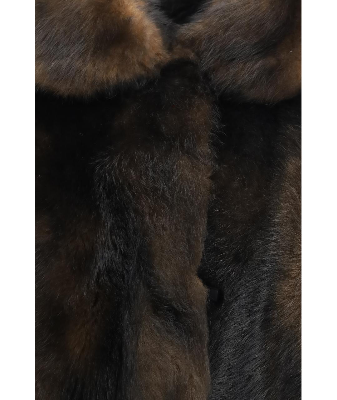 BRUNELLO CUCINELLI Коричневая меховая шуба, фото 3