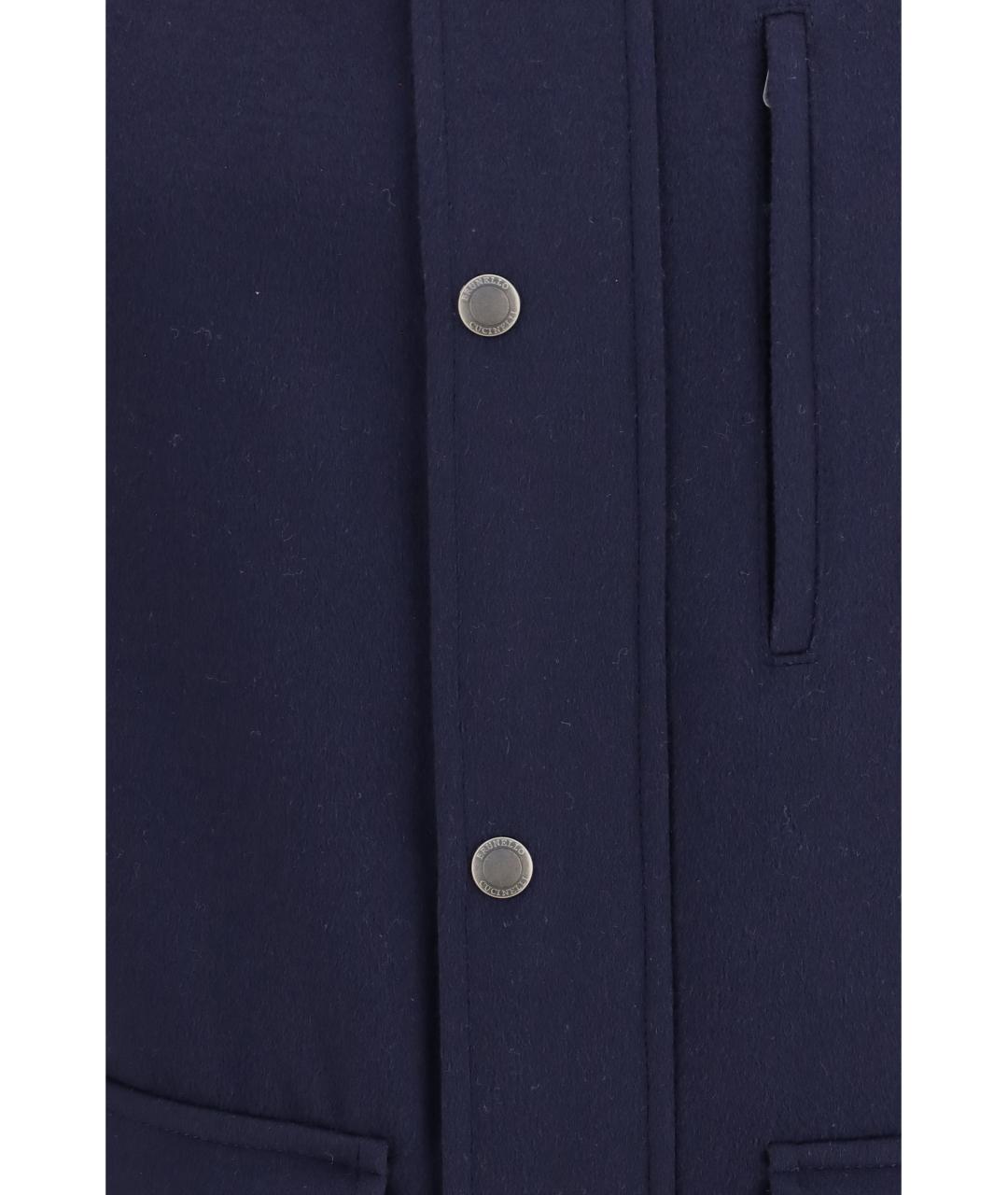 BRUNELLO CUCINELLI Темно-синяя шерстяная куртка, фото 3