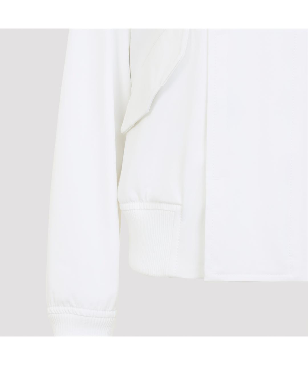 BOTTEGA VENETA Белая хлопковая куртка, фото 3