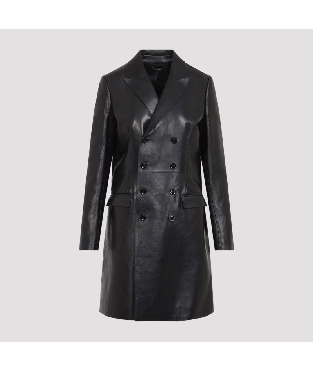 TOM FORD Черное кожаное пальто, фото 2