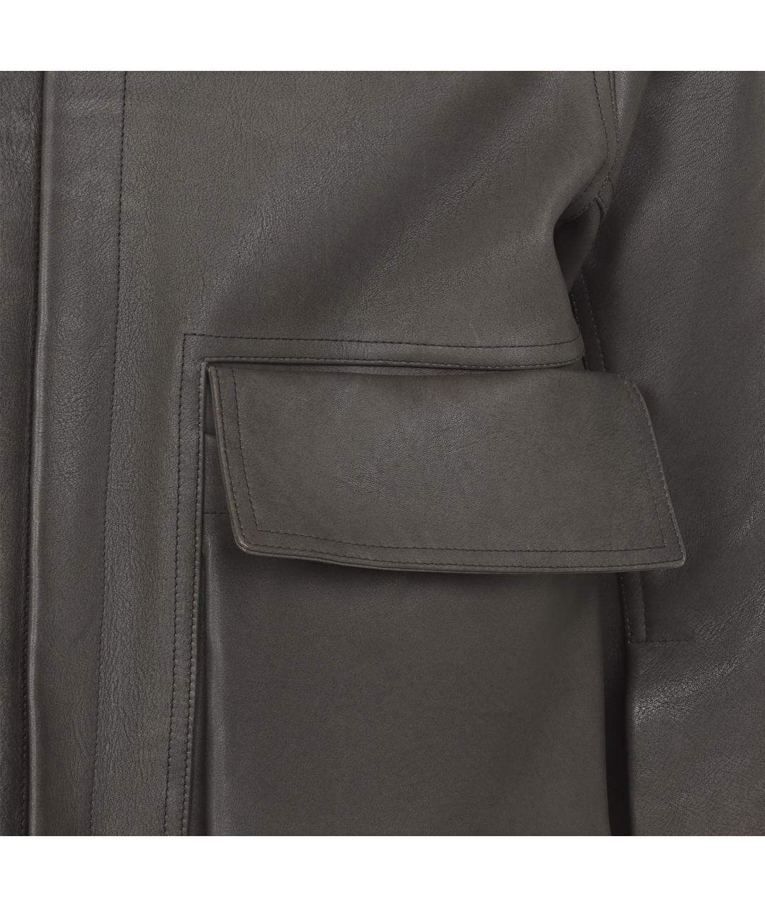RICK OWENS Черная кожаная куртка, фото 3