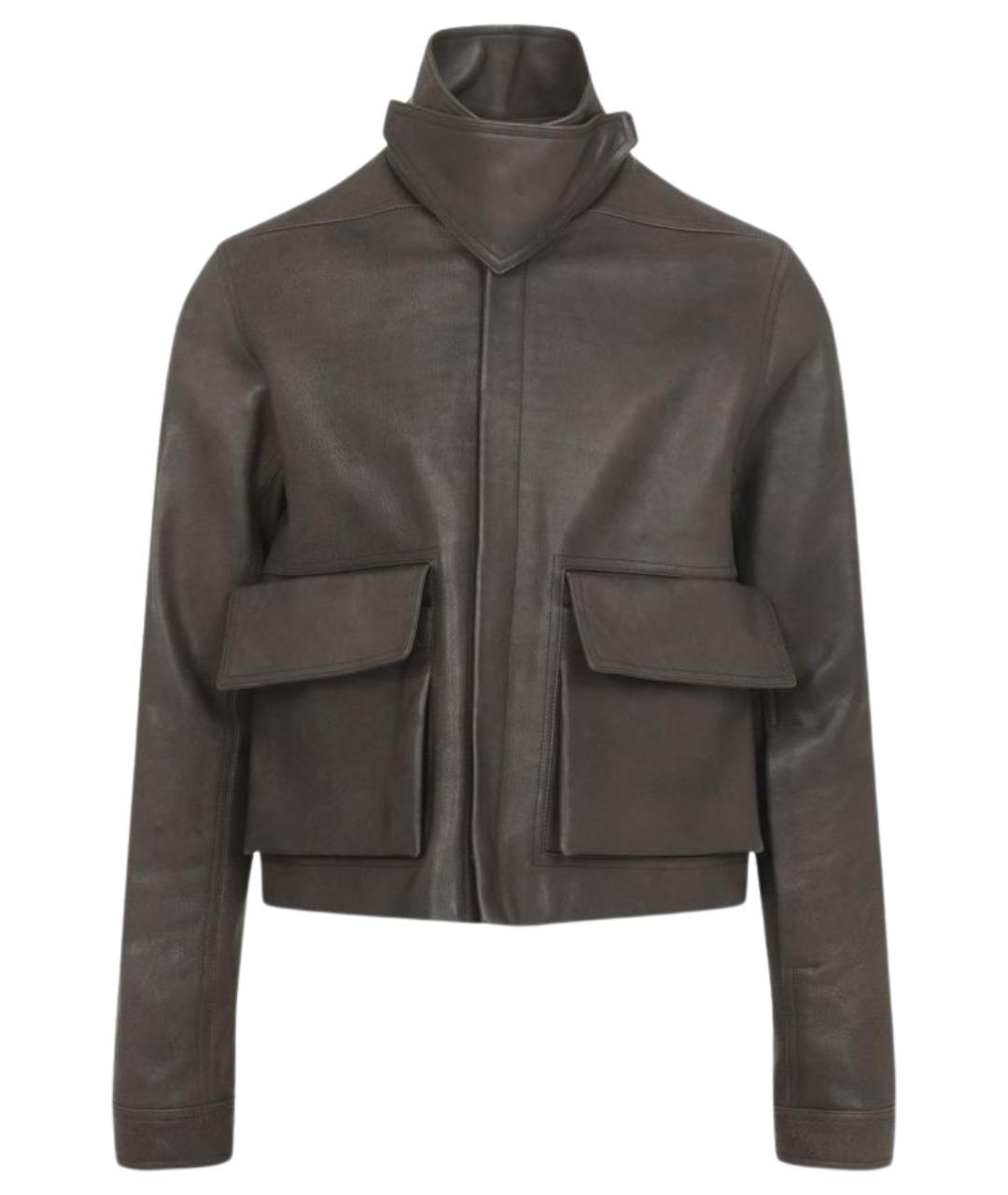 RICK OWENS Черная кожаная куртка, фото 1