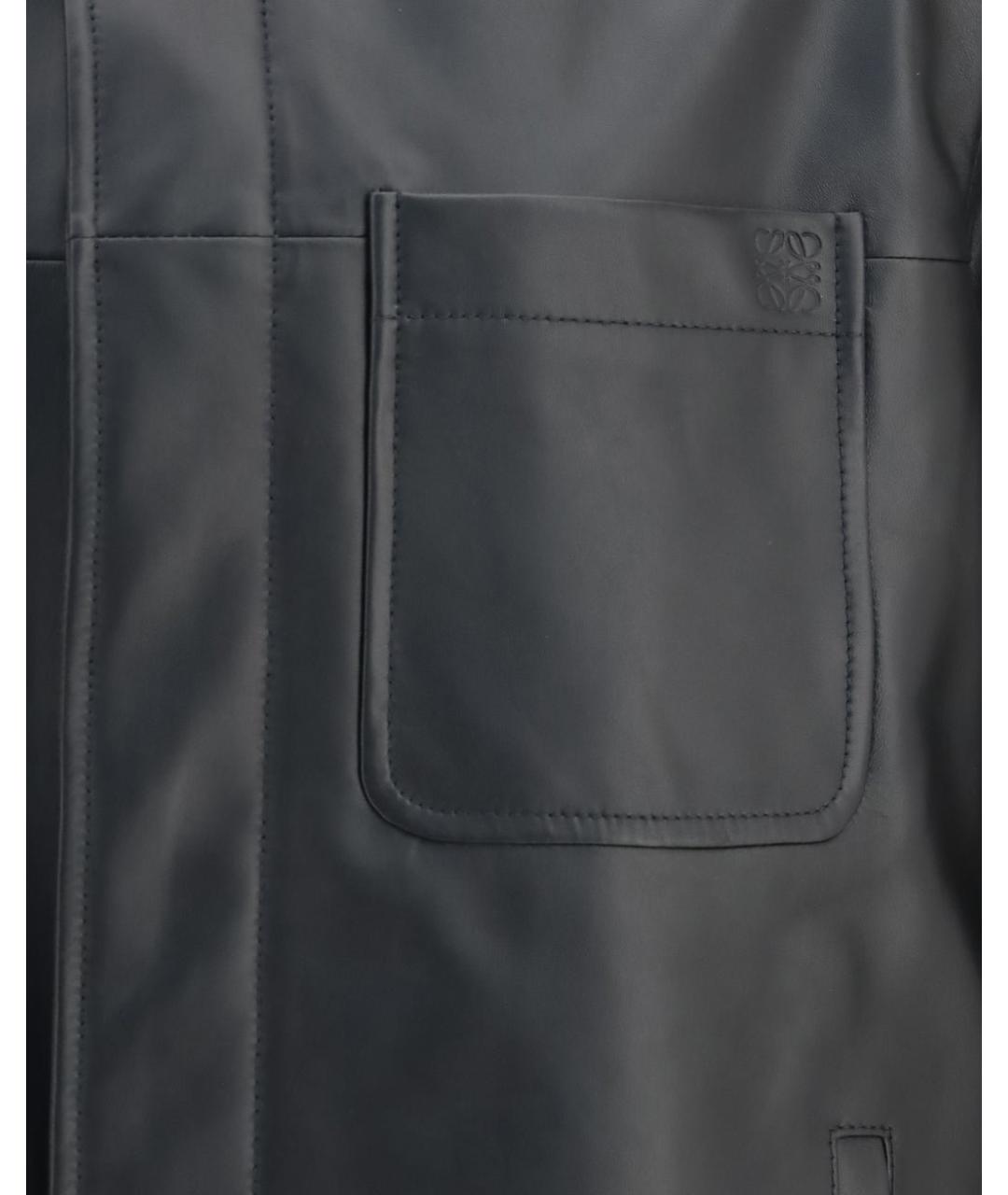 LOEWE Черная кожаная куртка, фото 3