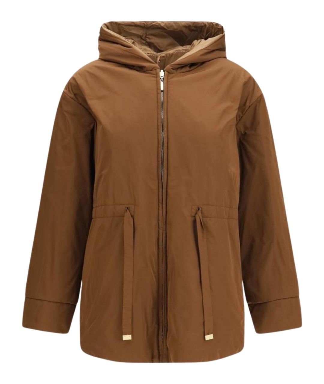 MAX MARA Коричневая полиэстеровая парка, фото 1