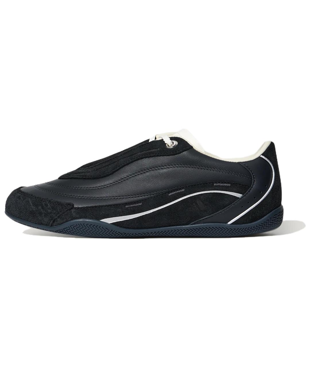 ADIDAS Черные кожаные кроссовки, фото 2