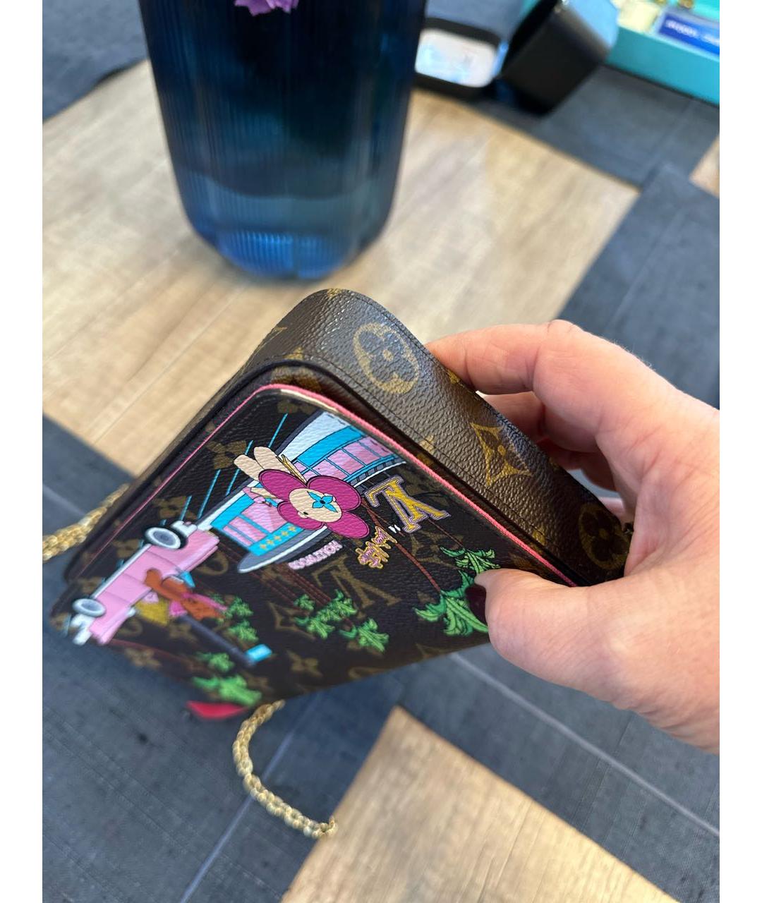 LOUIS VUITTON Коричневая сумка через плечо из канвы, фото 5