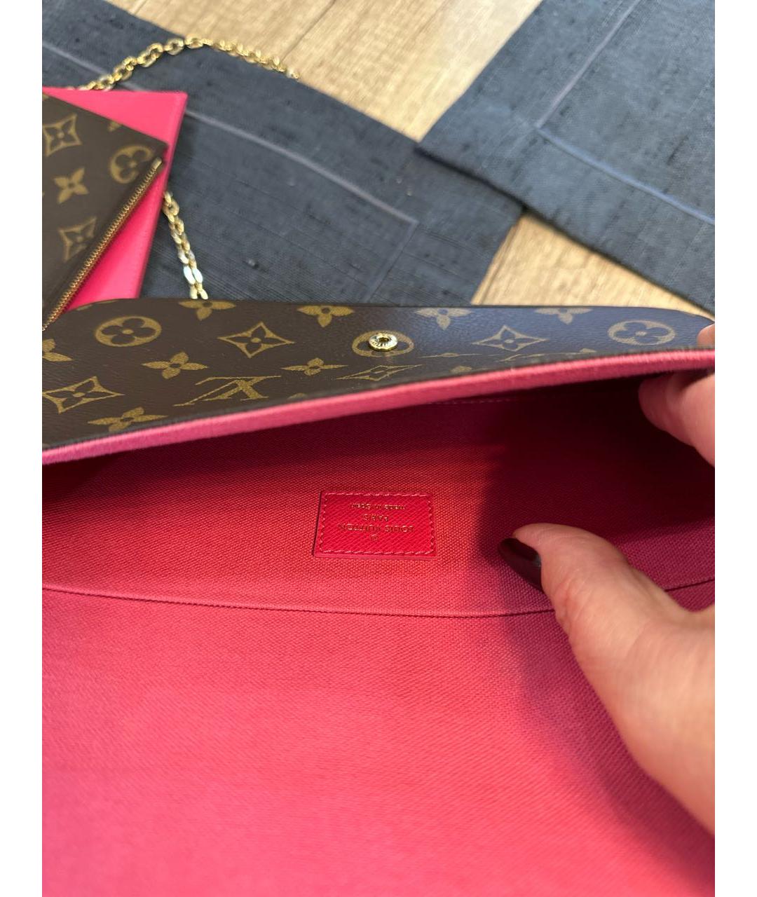 LOUIS VUITTON Коричневая сумка через плечо из канвы, фото 4