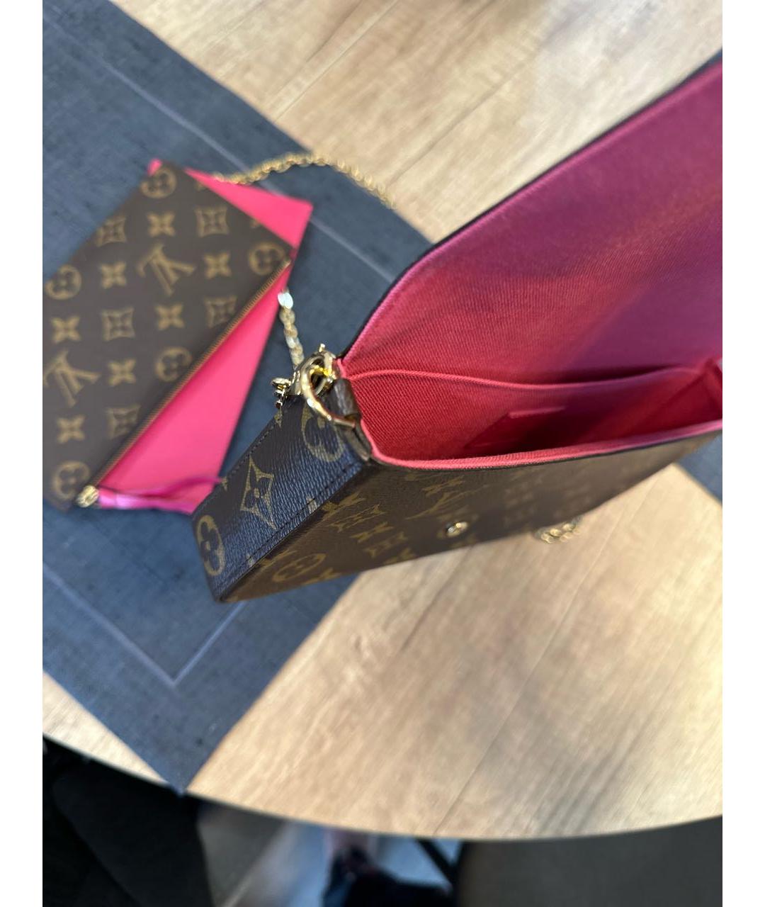 LOUIS VUITTON Коричневая сумка через плечо из канвы, фото 2