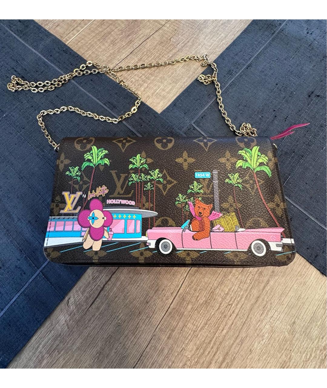 LOUIS VUITTON Коричневая сумка через плечо из канвы, фото 9