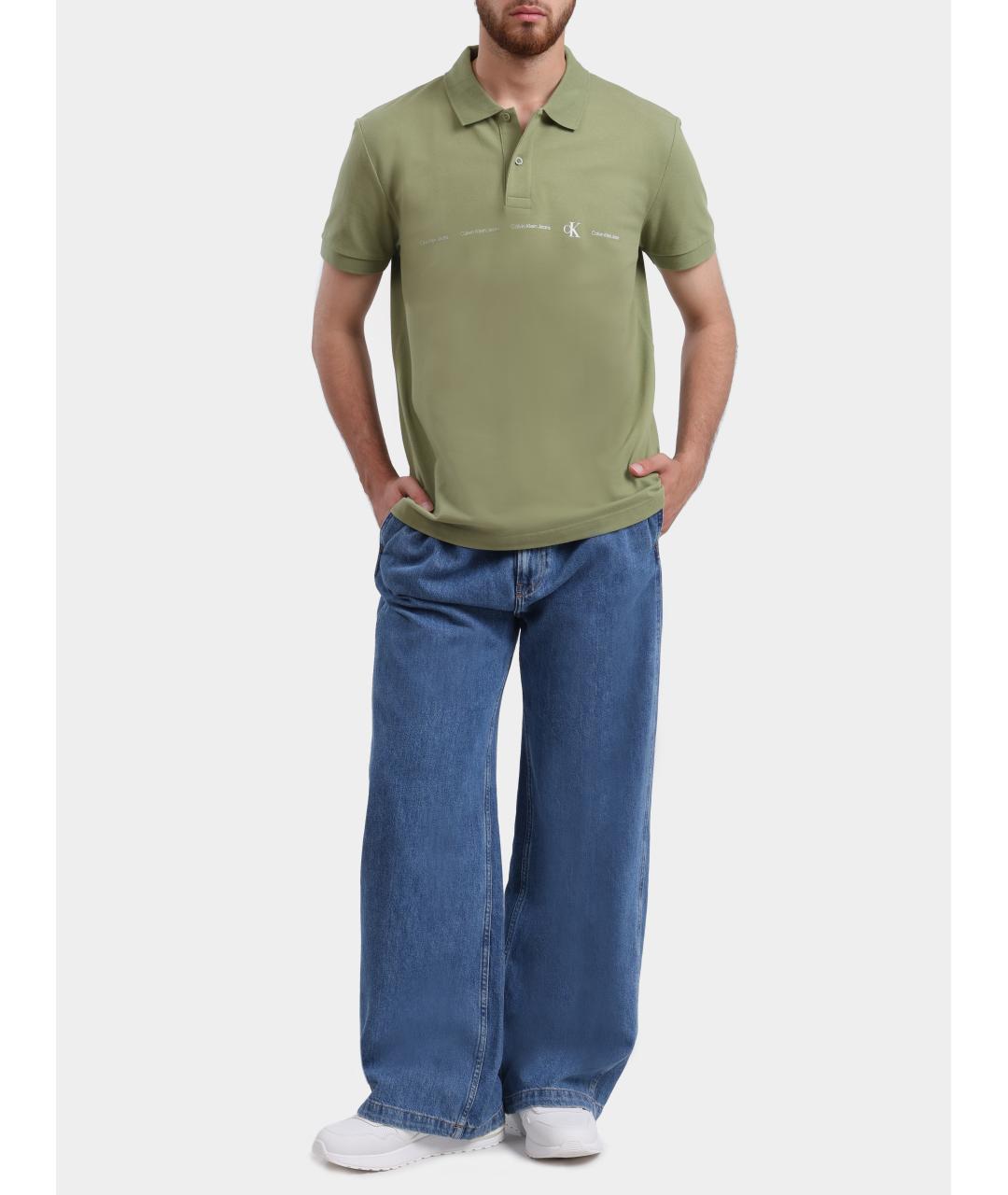 CALVIN KLEIN Зеленая футболка, фото 2