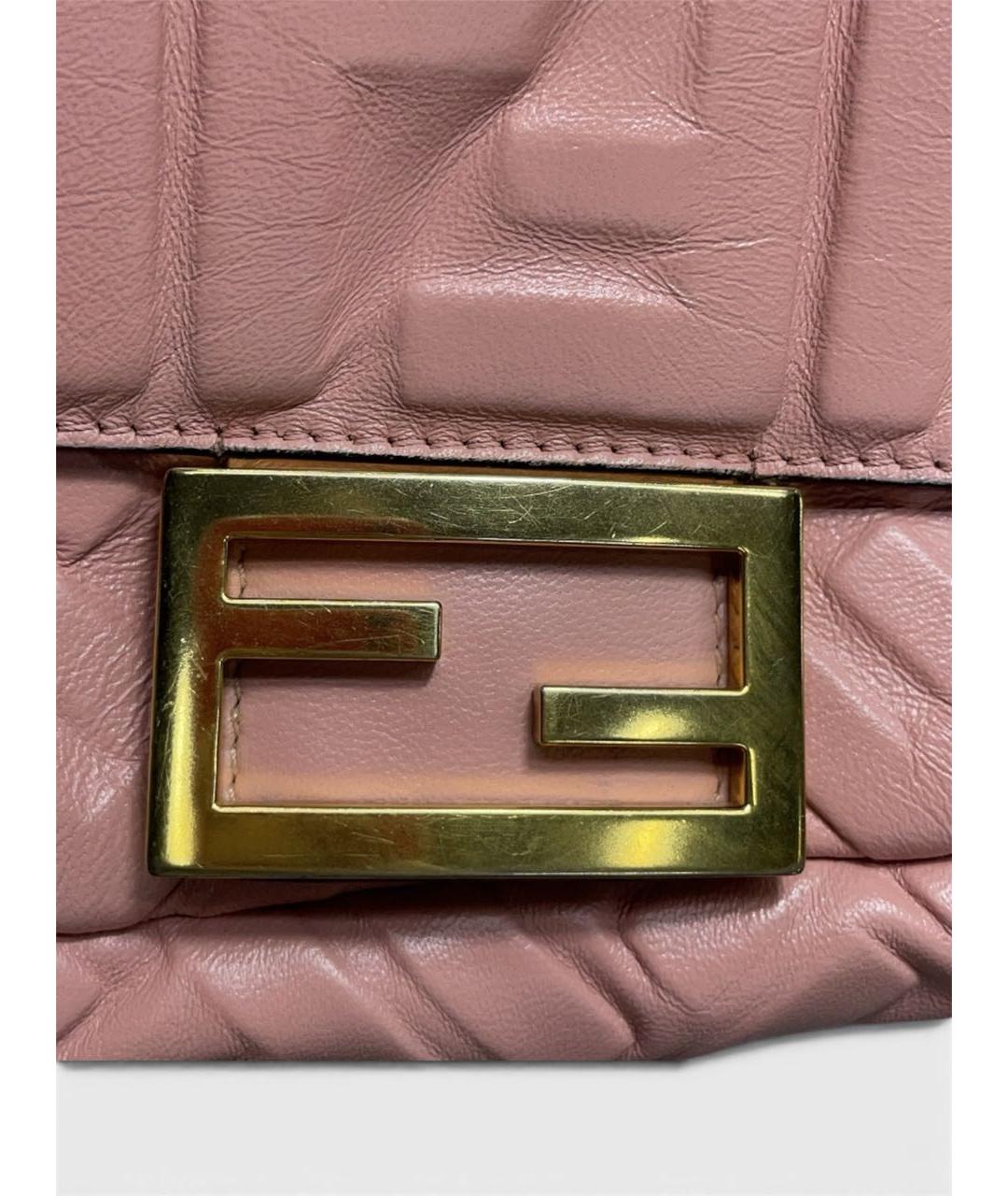 FENDI Розовая кожаная сумка через плечо, фото 8