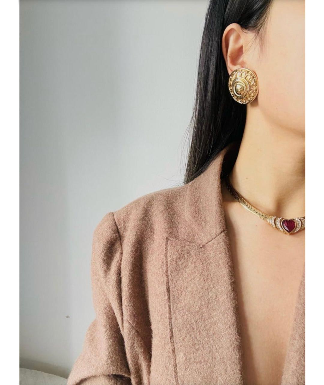 CHRISTIAN DIOR Золотые клипсы, фото 3