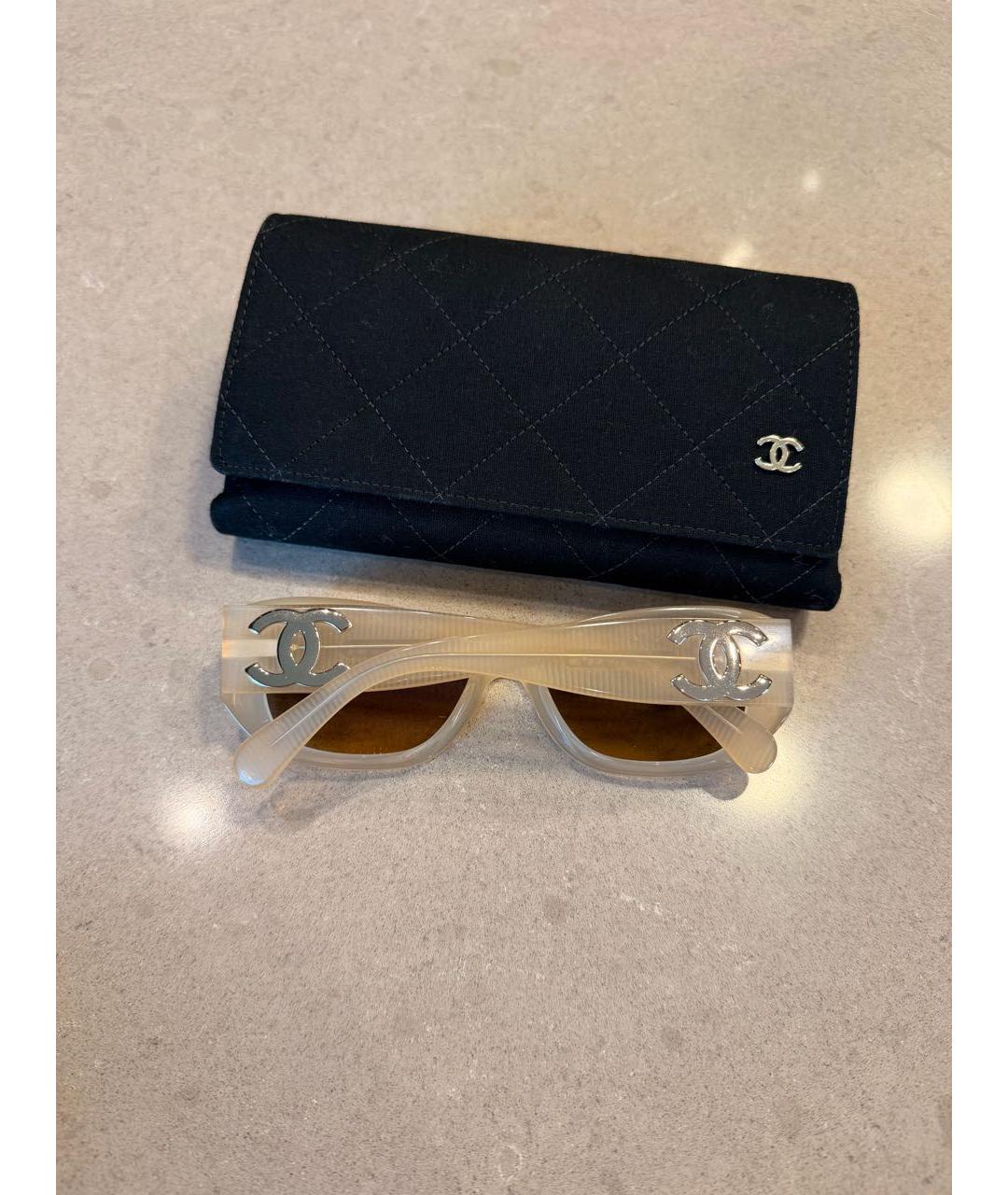 CHANEL Бежевые солнцезащитные очки, фото 2