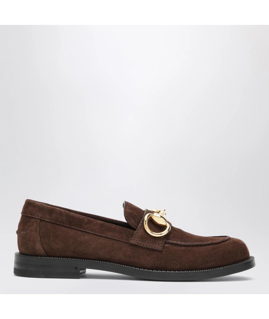 GUCCI Коричневые замшевые лоферы, фото 3