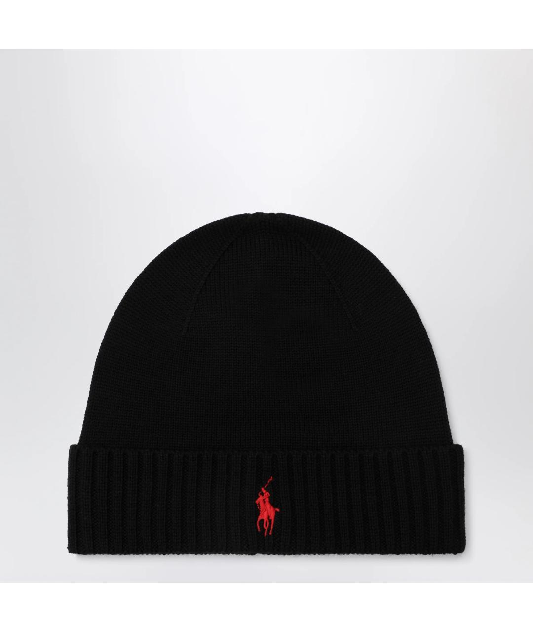 POLO RALPH LAUREN Черная шерстяная шапка, фото 3