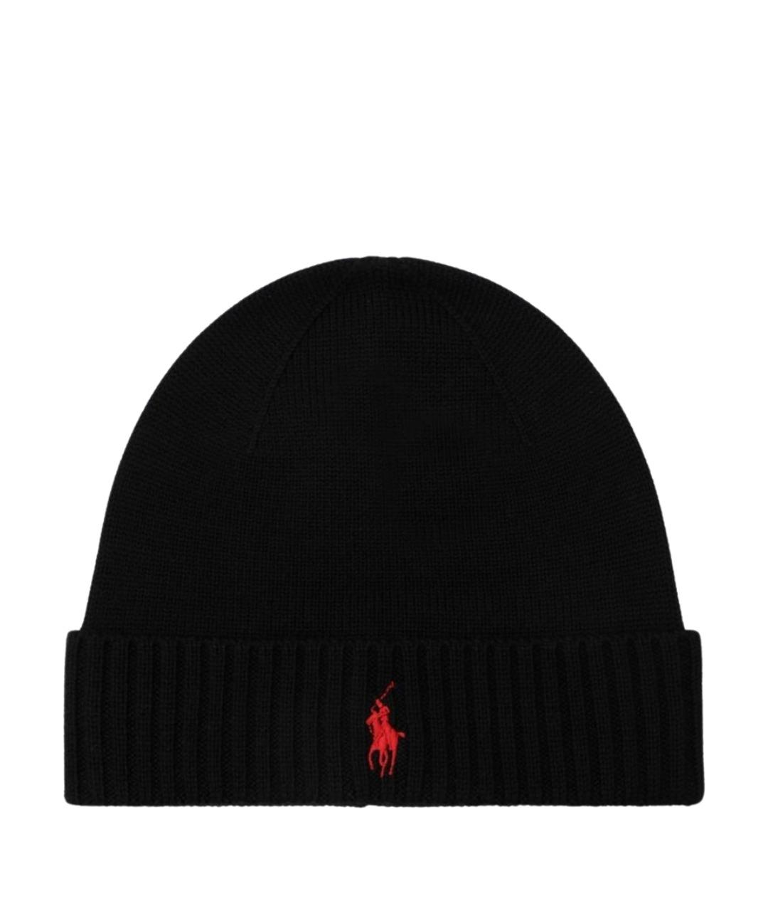 POLO RALPH LAUREN Черная шерстяная шапка, фото 1