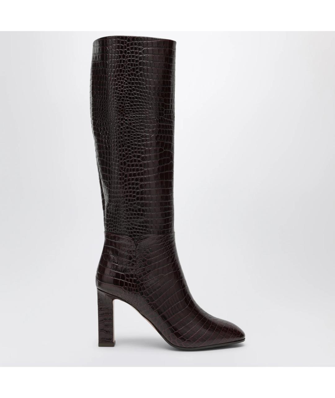 AQUAZZURA Бордовые сапоги из лакированной кожи, фото 3