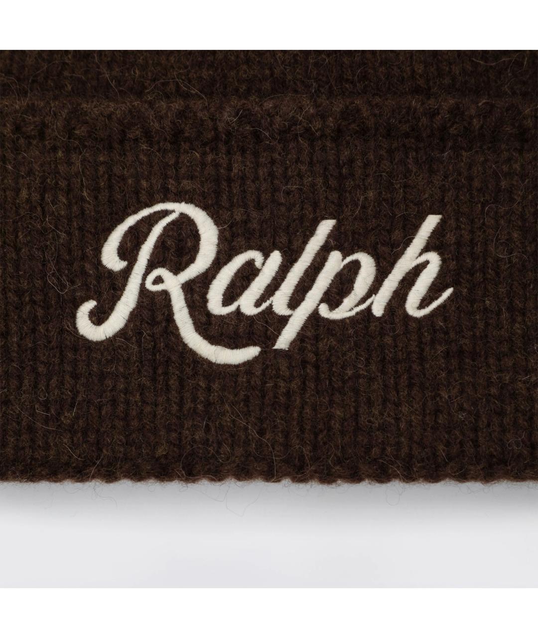 POLO RALPH LAUREN Коричневая шерстяная шапка, фото 2