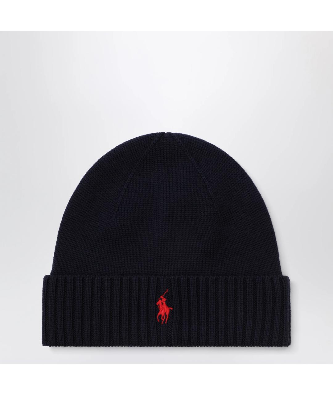 POLO RALPH LAUREN Синяя шерстяная шапка, фото 3