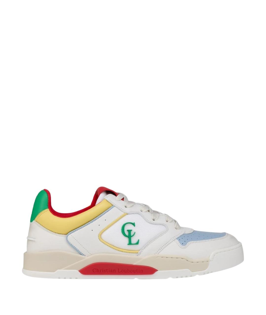CHRISTIAN LOUBOUTIN Белые кожаные низкие кроссовки / кеды, фото 1