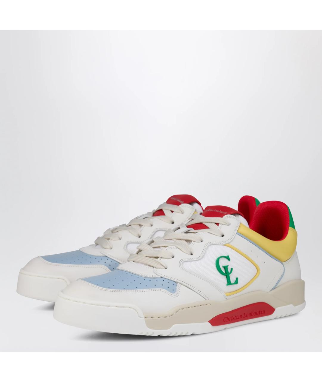 CHRISTIAN LOUBOUTIN Белые кожаные низкие кроссовки / кеды, фото 2