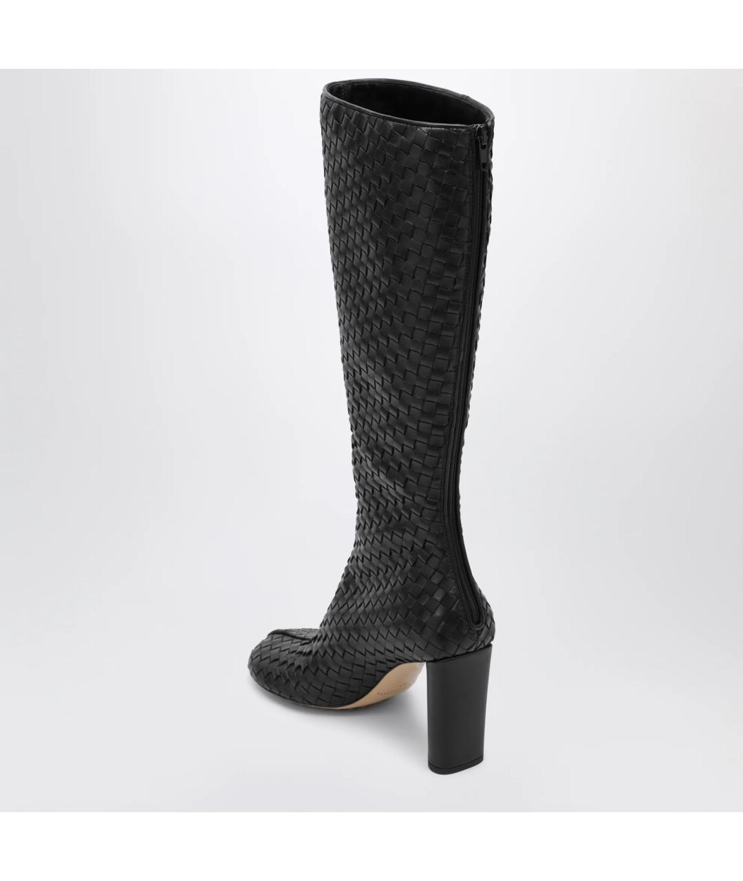BOTTEGA VENETA Черные кожаные сапоги, фото 4