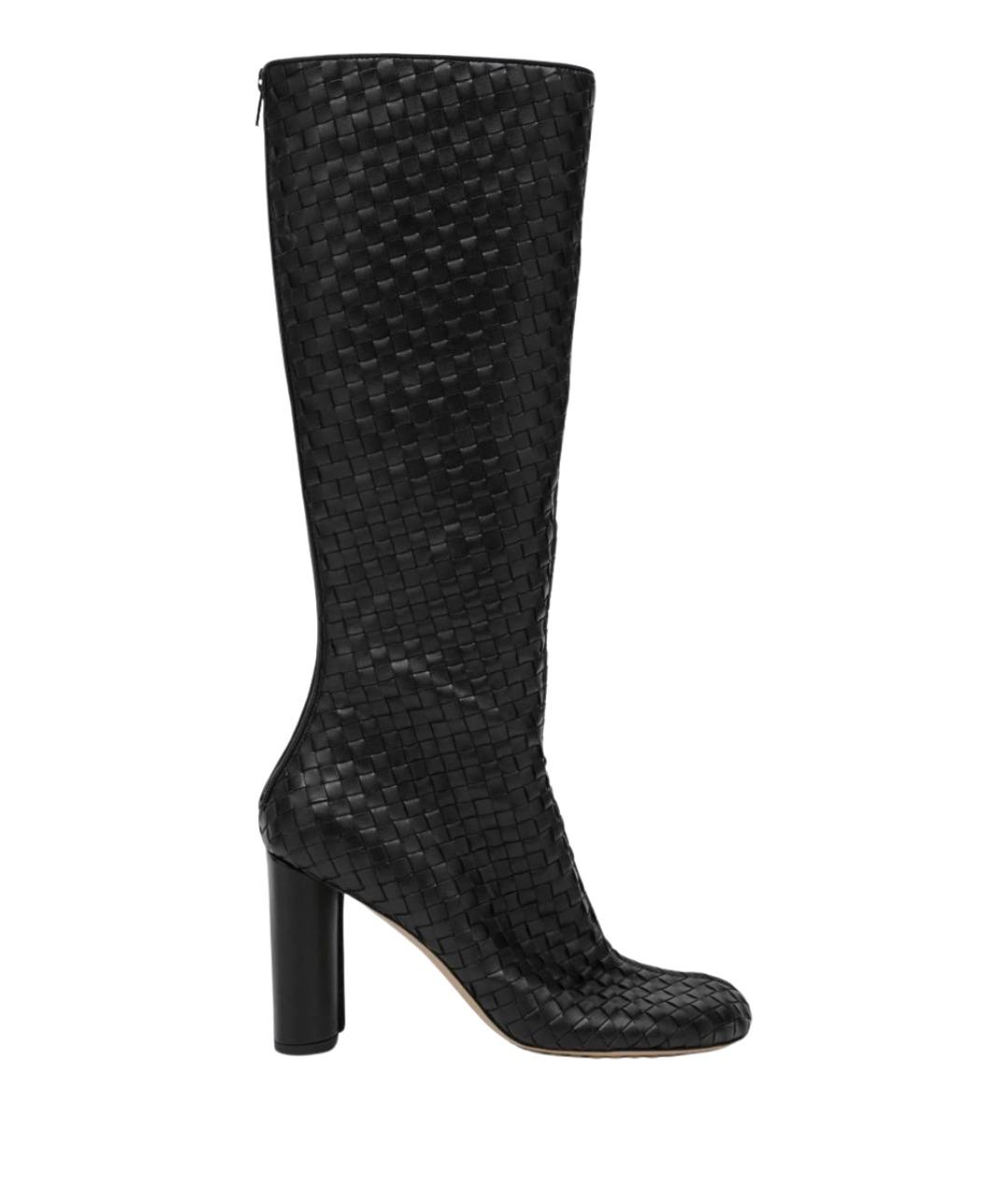 BOTTEGA VENETA Черные кожаные сапоги, фото 1