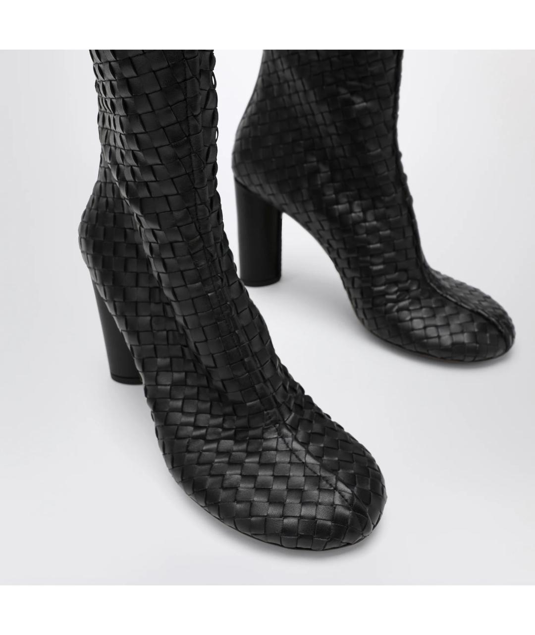 BOTTEGA VENETA Черные кожаные сапоги, фото 5