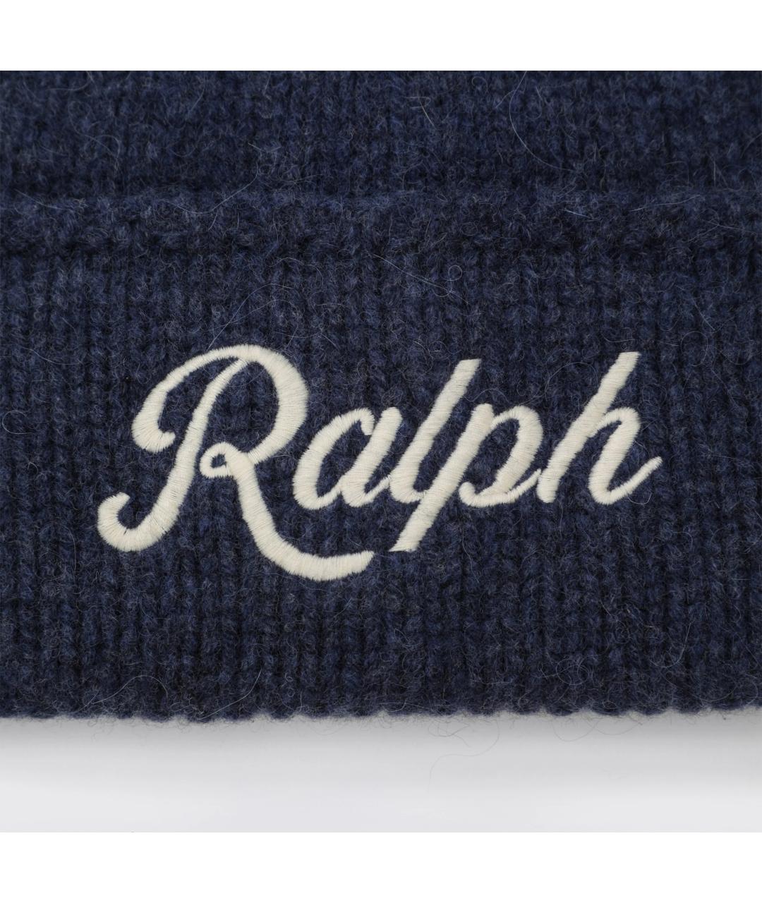 POLO RALPH LAUREN Синяя шерстяная шапка, фото 2