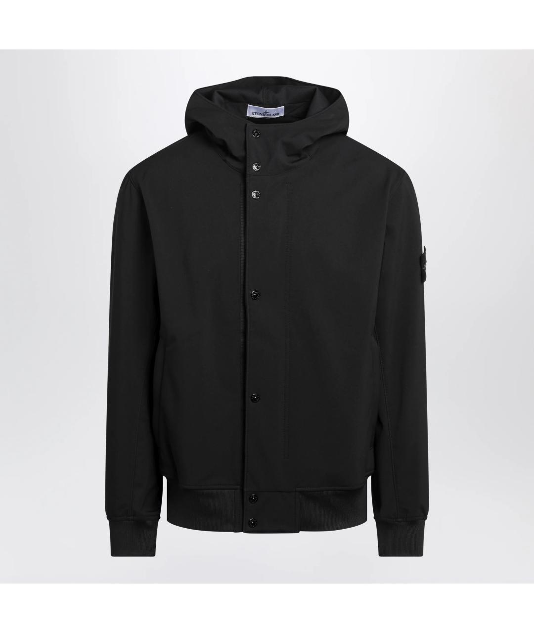STONE ISLAND Черная полиэстеровая куртка, фото 3