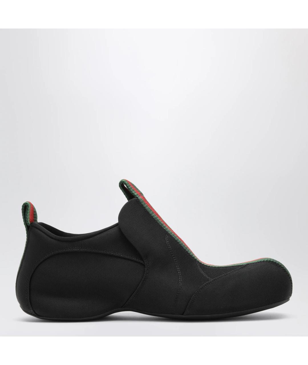 GUCCI Черные текстильные низкие кроссовки / кеды, фото 3