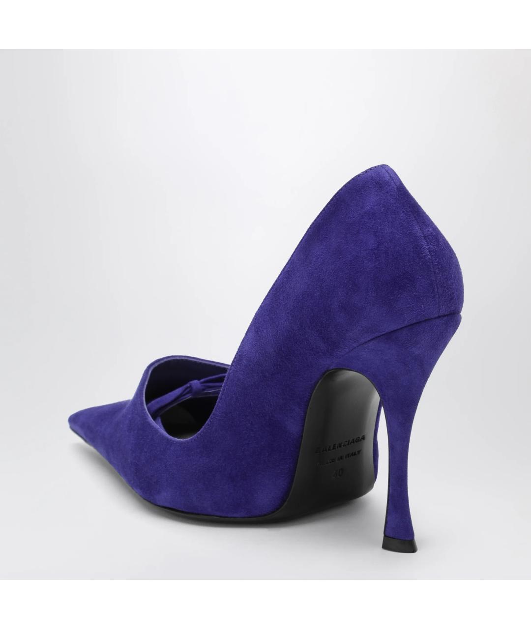 BALENCIAGA Фиолетовые замшевые туфли, фото 2