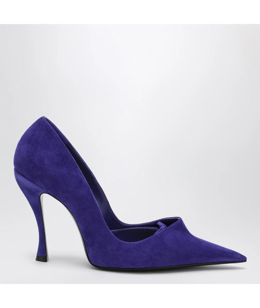 BALENCIAGA Фиолетовые замшевые туфли, фото 3