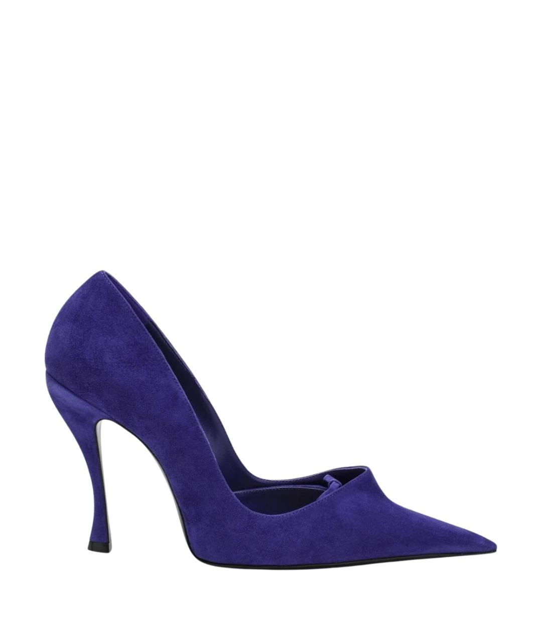 BALENCIAGA Фиолетовые замшевые туфли, фото 1