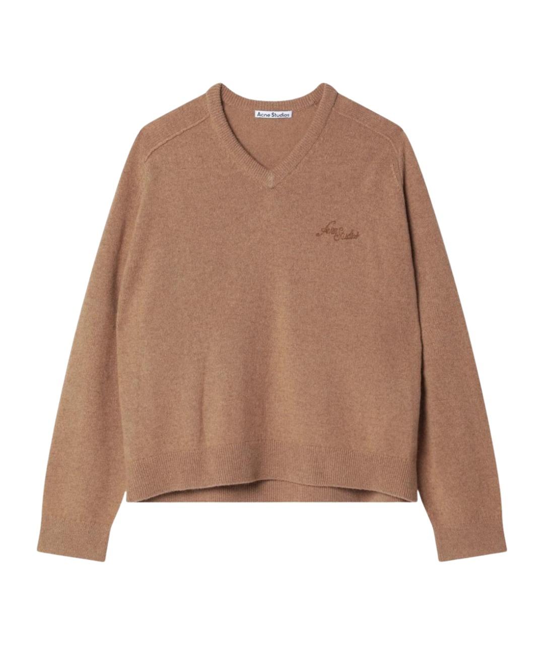 ACNE STUDIOS Бежевый шерстяной джемпер / свитер, фото 1