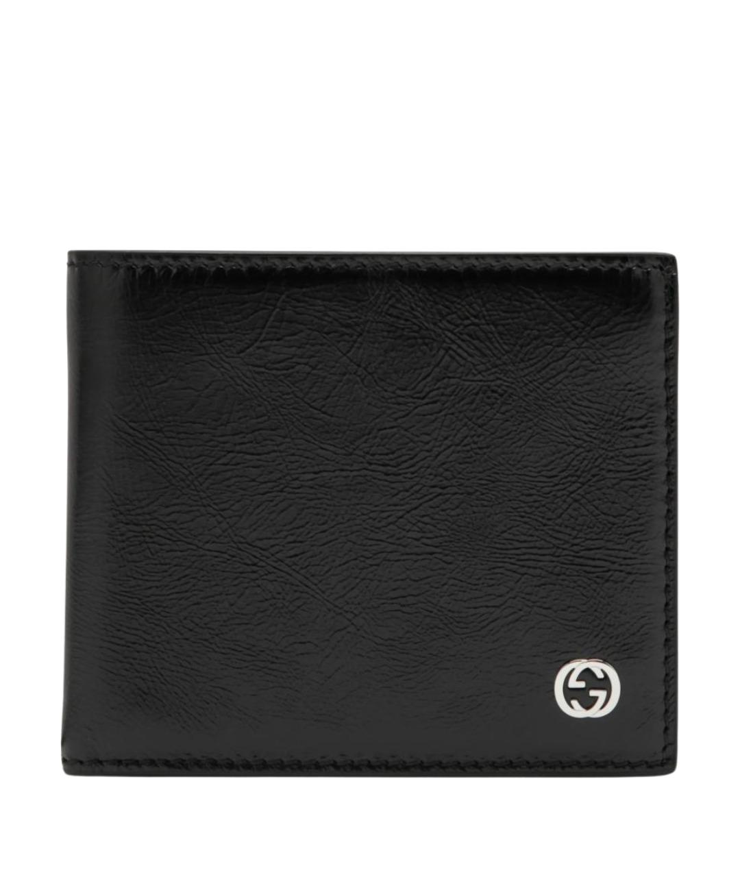 GUCCI Черный кожаный кошелек, фото 1