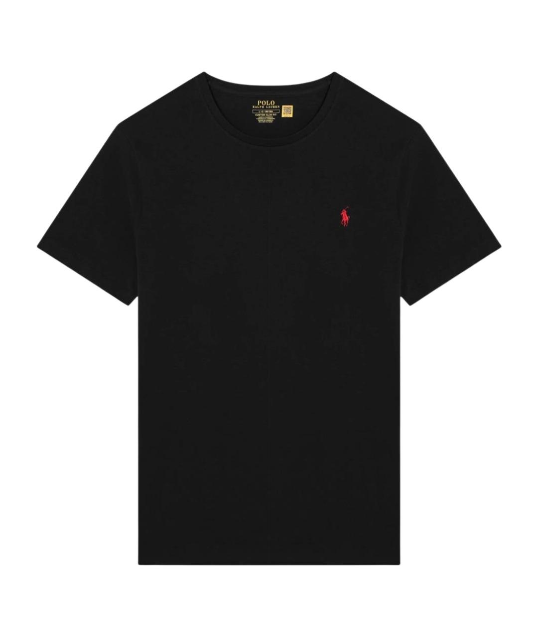 POLO RALPH LAUREN Черная хлопковая футболка, фото 1