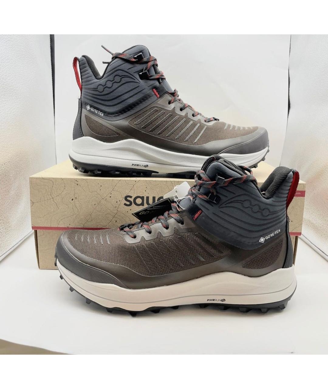 SAUCONY Коричневые кожаные высокие ботинки, фото 5