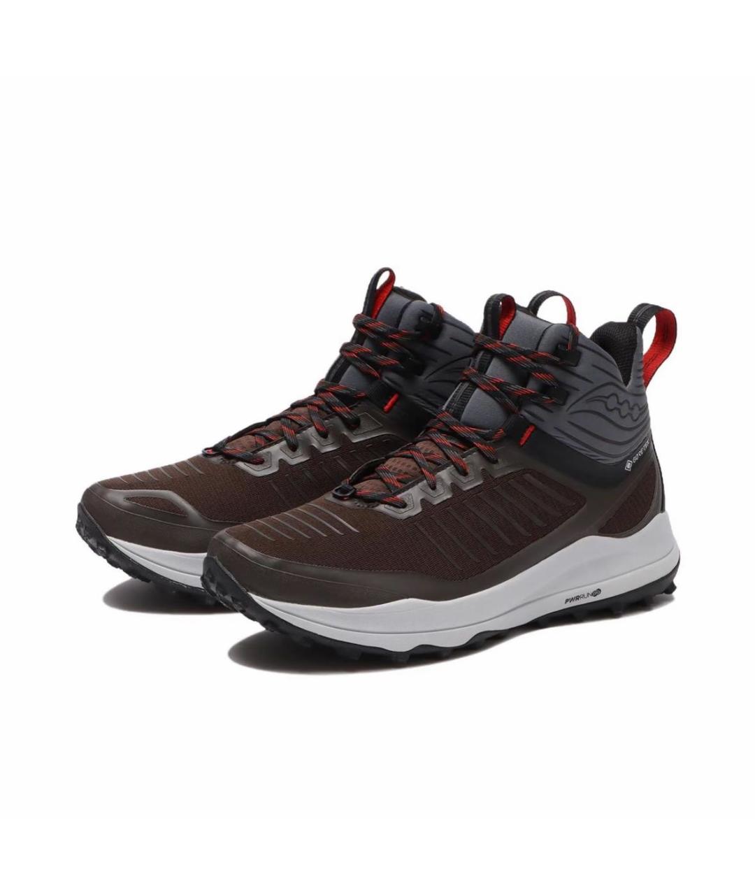 SAUCONY Коричневые кожаные высокие ботинки, фото 2