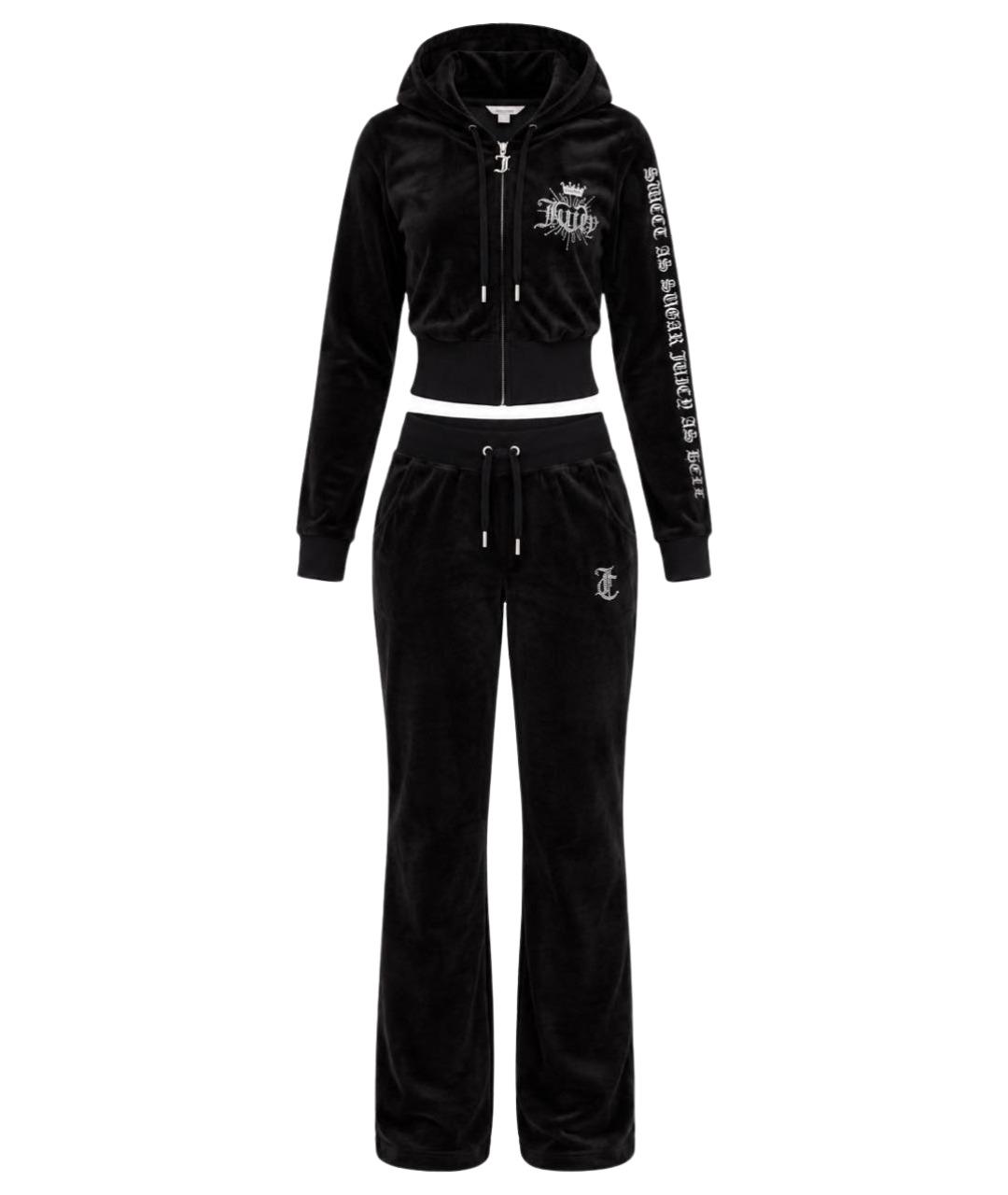 JUICY COUTURE Черный велюровый спортивные костюмы, фото 1