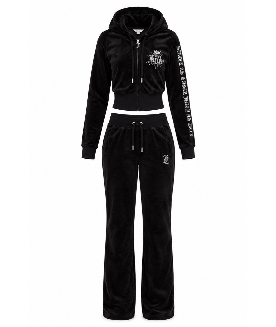JUICY COUTURE Черный велюровый спортивные костюмы, фото 7