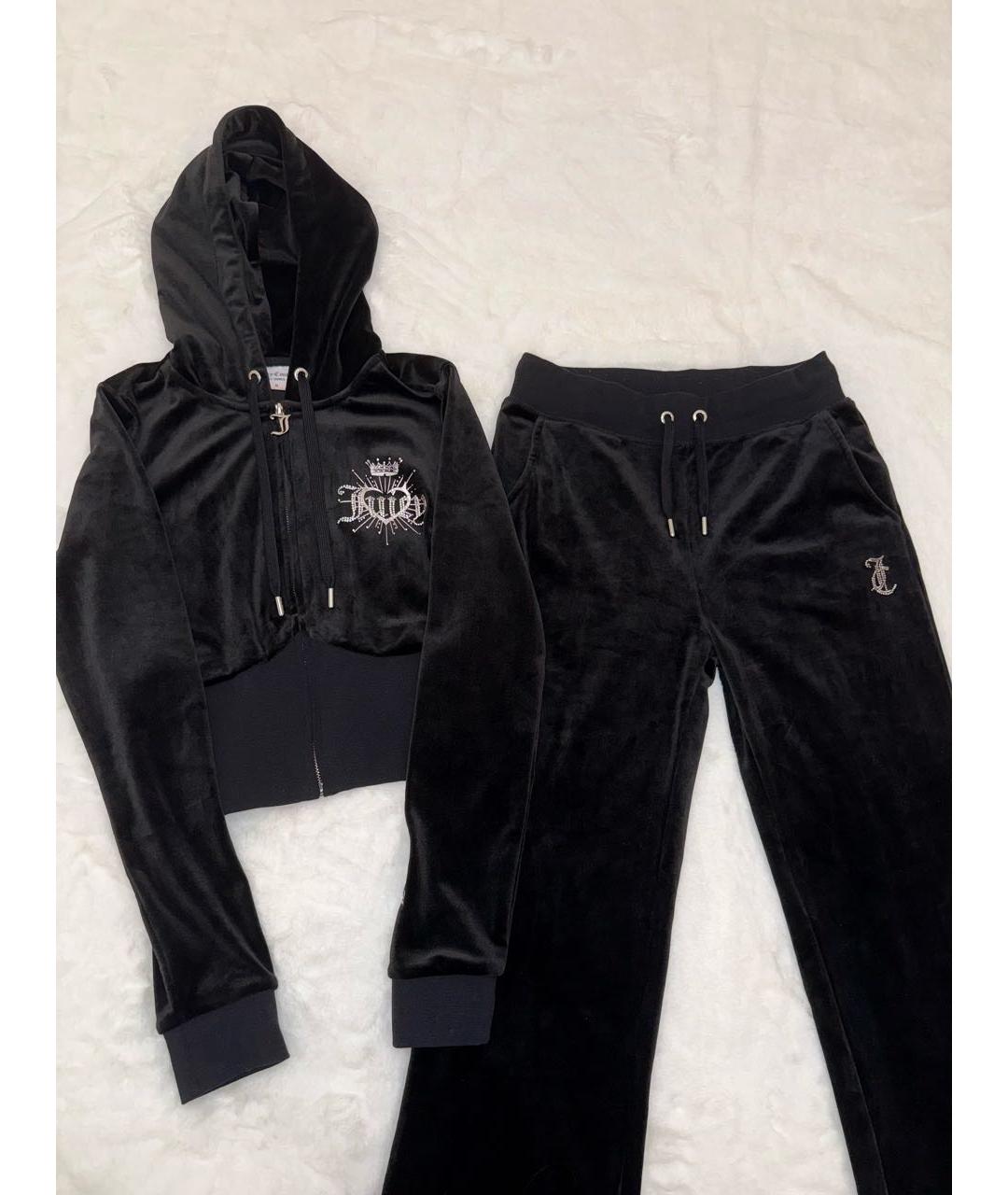 JUICY COUTURE Черный велюровый спортивные костюмы, фото 2